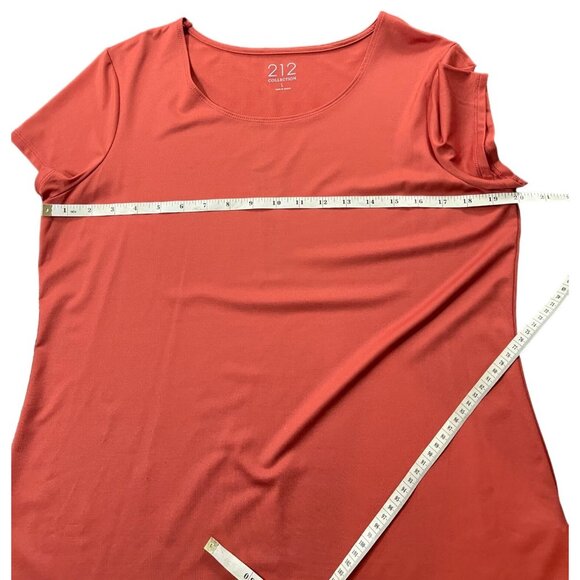 212 Collection Womens Scoop Neck T-Shirts 2-Pack Black & Orange Large - Picture 6 of 16